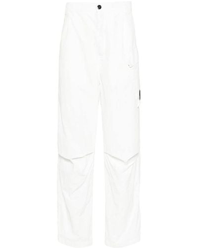 C.P. Company Lens-detail Tapered-leg Trousers - White