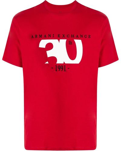 Armani Exchange ロゴ Tシャツ - レッド