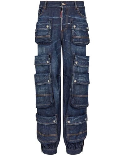 DSquared² Jeans With Cargo Pockets - Blue