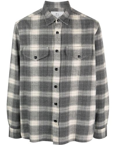 Woolrich Plaid-check Flannel Shirt - Grey