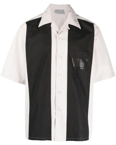 Vetements Camisa estilo bowling en dos tonos - Negro