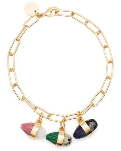 Maje Gemstone-pendants Chain Bracelet - White