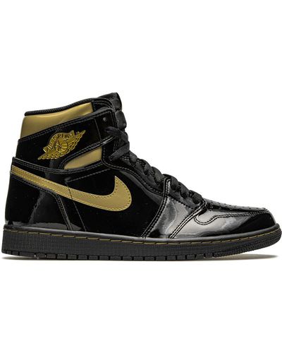 Jordan Kids Air Jordan 1 Retro High OG Black Metallic Gold Sneakers -  Farfetch