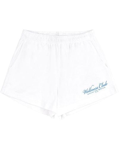 Sporty & Rich 1800 Health Disco Jersey Shorts - White