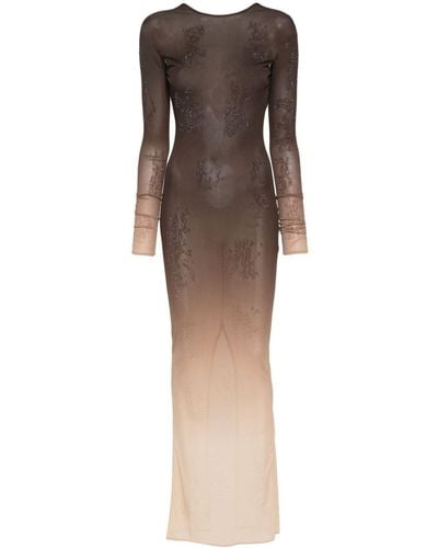 ANDREADAMO Crystal-embellished Maxi Dress - Brown