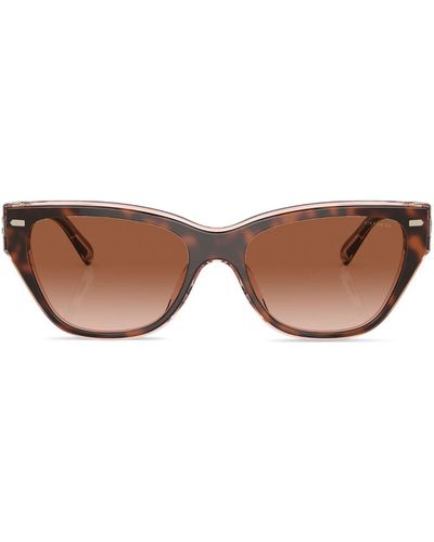 COACH Tortoiseshell-effect Cat Eye Sunglasses - Brown