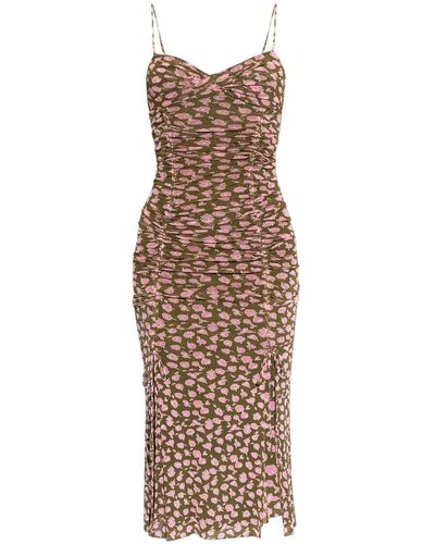 Diane von Furstenberg Lester Tiny Rose-print Dress - ナチュラル