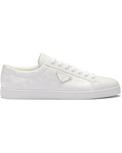Prada White Leather Sneakers