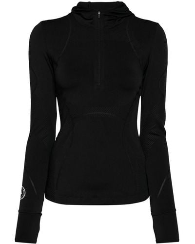 adidas By Stella McCartney Laufoberteil mit Logo-Print - Schwarz