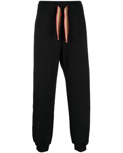 Lanvin Pantalon de jogging en coton à lien de resserrage - Noir