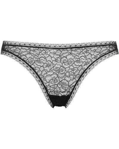 Eres Lace-panel Briefs - Gray