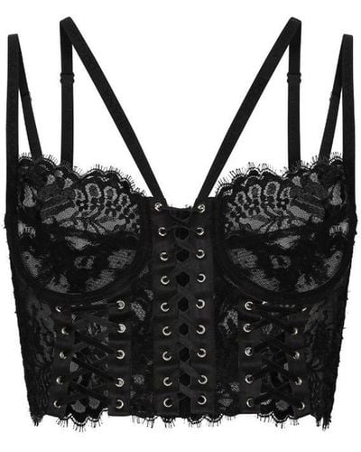 Dolce & Gabbana Lace-detailing Multi-strap Corset - Black