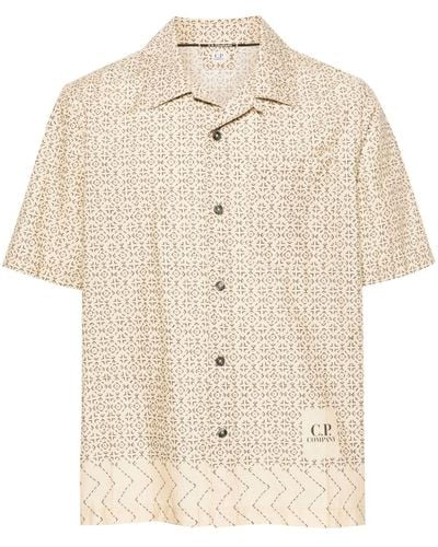 C.P. Company Baja-print Cotton Shirt - Natural