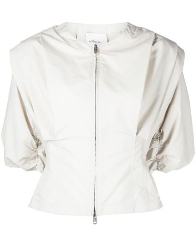 3.1 Phillip Lim Zip-fastening Short-sleeve Blouse - White