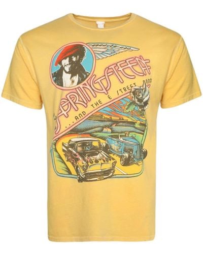 MadeWorn Bruce Springsteen Cotton T-shirt - Yellow