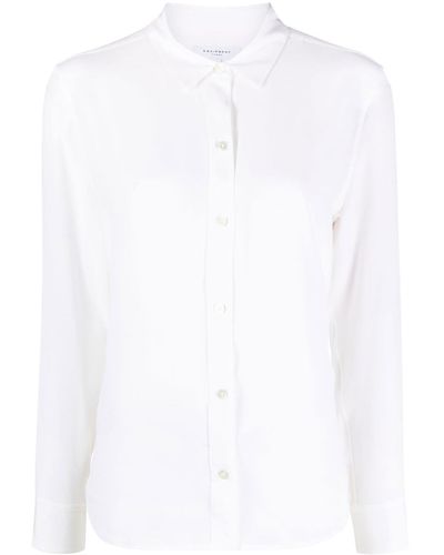 Equipment Leema Long-sleeved Silk Shirt - White