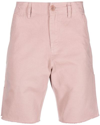Zadig & Voltaire Logo-patch Cotton Bermuda Shorts - Pink