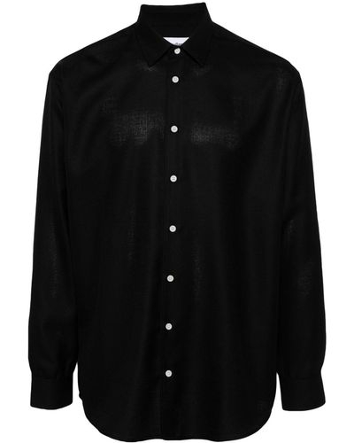 Soulland Damon Wollen Overhemd - Zwart
