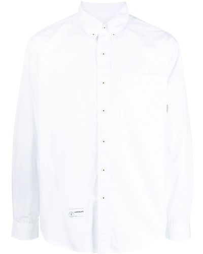 Chocoolate Logo-tag Long-sleeved Shirt - White
