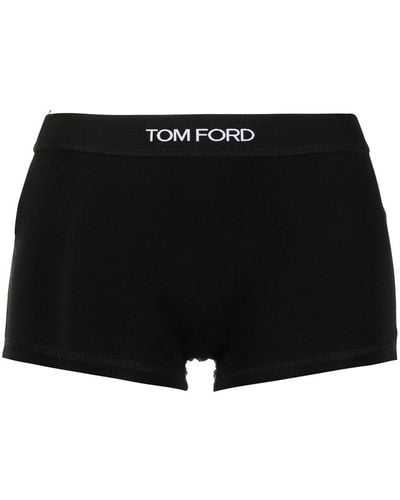Tom Ford Slip mit Logo-Bund - Schwarz