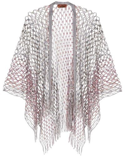 Missoni Sequin-detailed Ope-knit Cape - White