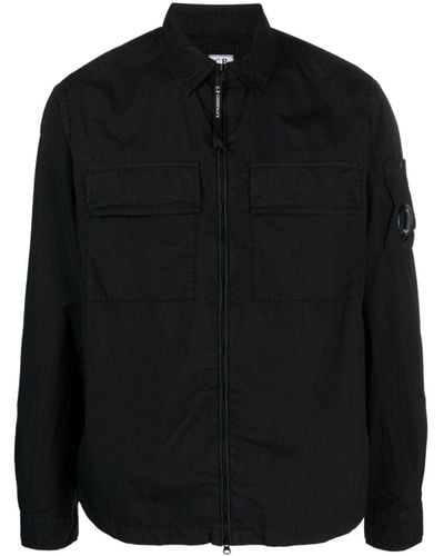 C.P. Company Taylon L Overhemd Met Rits - Zwart