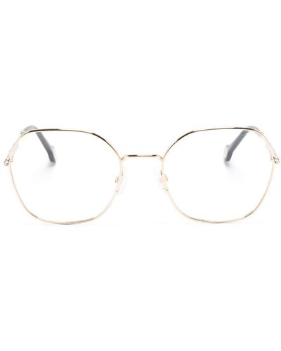 Carolina Herrera ジオメトリック眼鏡フレーム - ナチュラル