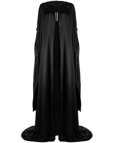 Rick Owens Vestido de fiesta con capucha - Negro