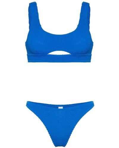 Bondeye Sasha Sinner Shirred Bikini - Blue