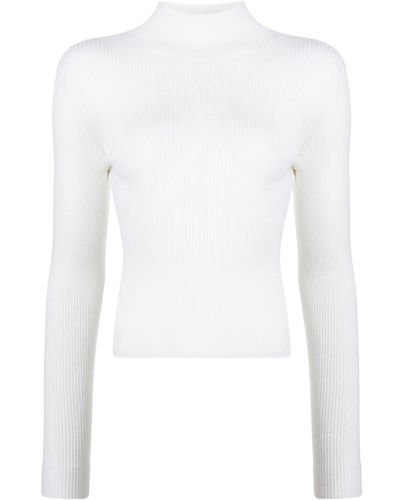 Patou Long-sleeve Knitted Top - White