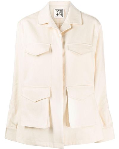 Totême Pocket-detail Organic Cotton Jacket - Natural