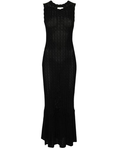 Loulou Studio Molino Open-knit Maxi Dress - Black
