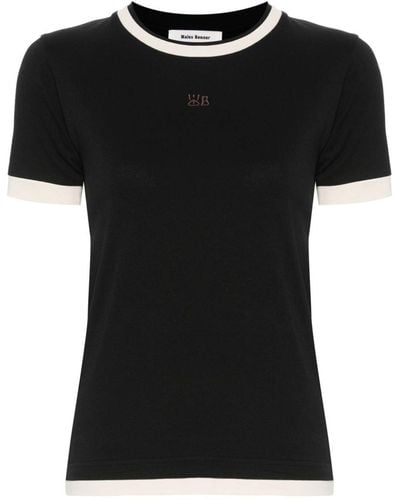 Wales Bonner T-shirt Horizon en coton biologique - Noir