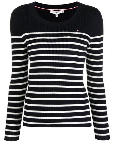 Tommy Hilfiger Horizontal-stripe Sweater - Black