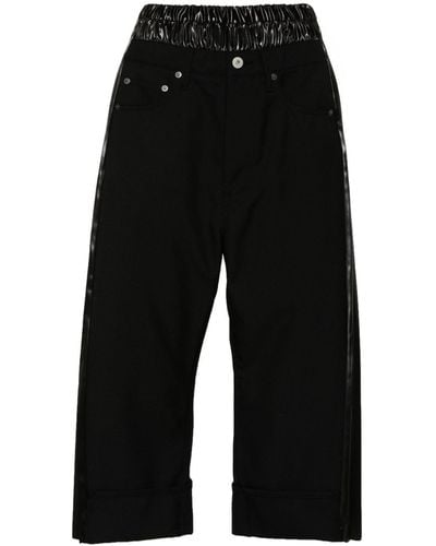 Junya Watanabe High-waisted Cropped Pants - Black