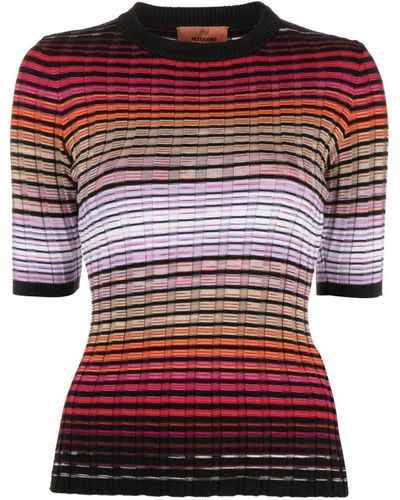 Missoni T-shirt a righe - Rosso
