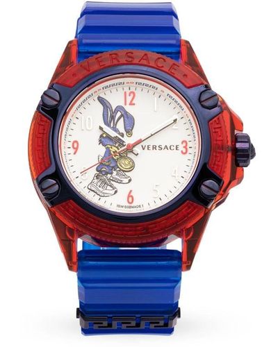 Versace Icon Active Indiglo Horloge - Blauw