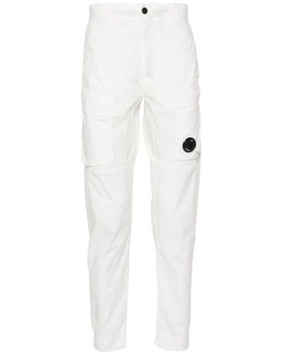 C.P. Company Lens-detail Cargo Trousers - White