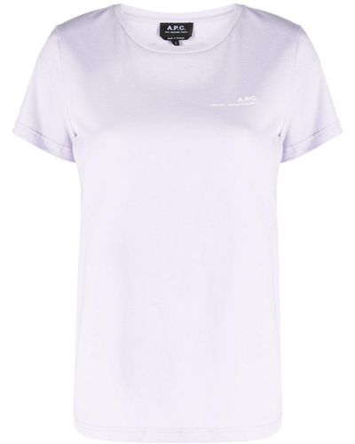 A.P.C. T-shirt en coton à logo imprimé - Blanc