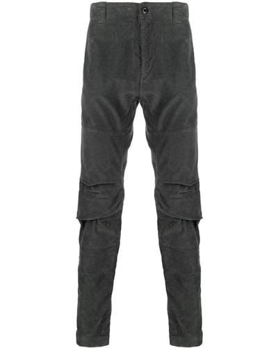 C.P. Company Gathered Straight-leg Corduroy Trousers - Grey