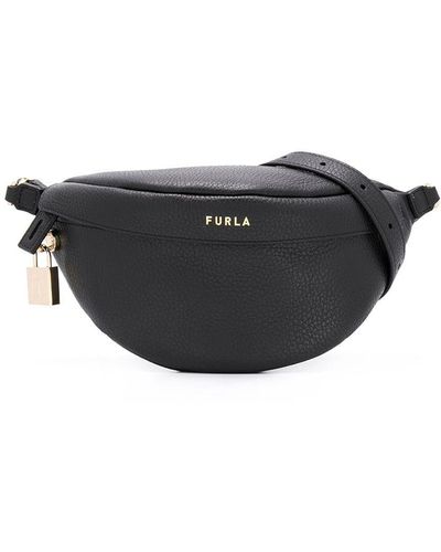 Furla Piper Xi Leather Belt Bag - Black