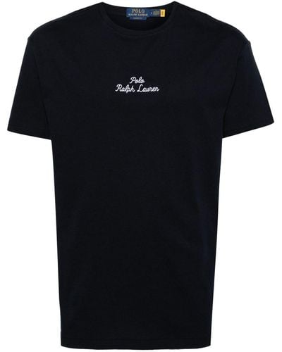 Polo Ralph Lauren Logo-print Short-sleeve Cotton-jersey T-shirt - Black
