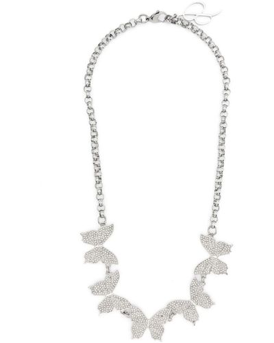 Blumarine Halskette mit Kristallverzierung - Weiß