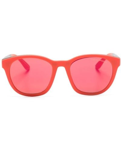 Emporio Armani Brille mit getönten Clip-On-Gläsern - Pink