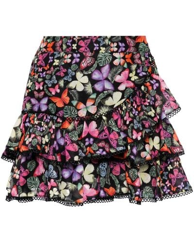 Charo Ruiz Fera Butterfly Mini Skirt - Rood