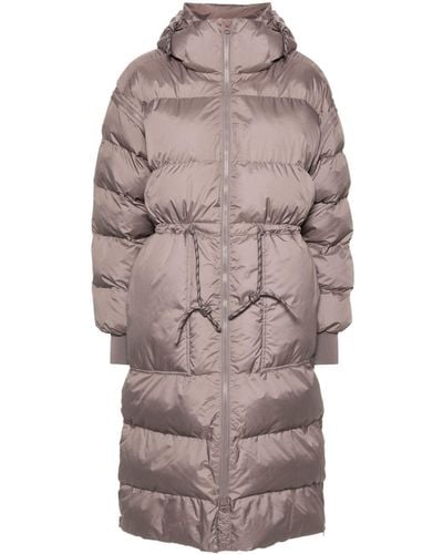 adidas By Stella McCartney Padded Quilted Long Coat - Gray