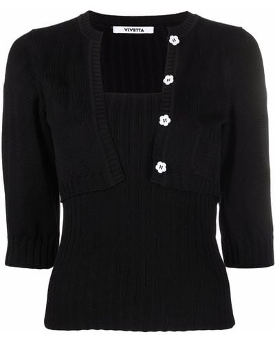 Vivetta Layered Two-piece Sweater - Black