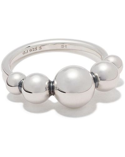 Georg Jensen Anillo Moonlight Grapes - Blanco