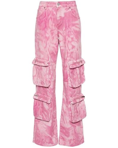 Blumarine Chiné Jeans Met Camouflageprint - Roze