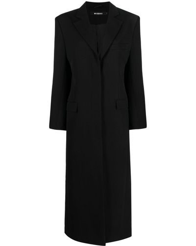 MISBHV Mid-length Single-breasted Coat - Black